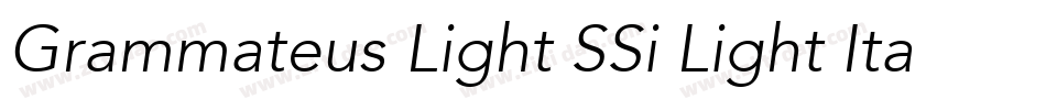 Grammateus Light SSi Light Italic字体转换